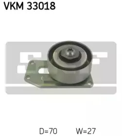 VKM 33018 SKF Натяжной ролик, поликлиновойремень